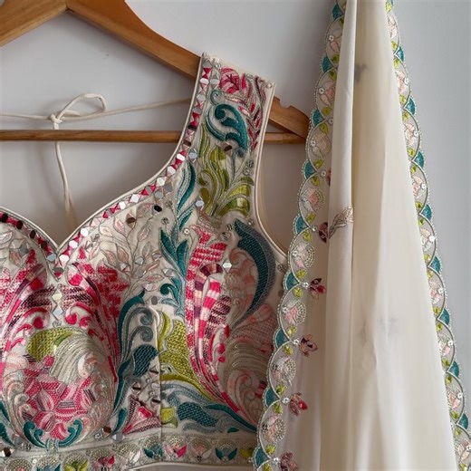 BL Fabric on Instagram: "Comment “pp” to get the product link instantly in your DMs. . . ♡ •••• ❍ㅤ••• ⎙ㅤ••⌲ ˡᶦᵏᵉ ᶜᵒᵐᵐᵉⁿᵗ ˢᵃᵛᵉ ˢʰᵃʳᵉ Mention in your story . . . . Off White Color Real Mirror & Embroidery work Lehenga choli for Wedding Function . SHOP FROM OUR WEBSITE AND GET PREMIUM PRODUCT http://www.blfabric.com •Product Code : BL1656 •100% Assured Quality •COD Available •Easy Return & Exchange . . For More query Whatsapp on : +917433999837 .⁣ .⁣ .⁣ .⁣ #ethnic #lehengas #bollywood #lehengaweddi