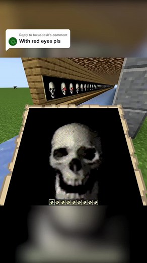 Minecraft Spinning Skull | Red Eye Skull in Minecraft