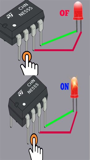 65K views · 597 reactions | Making Sample Touch On/Of Circuit Using NE555 #shorts #electronics #exploremore | Just Electronics | Facebook