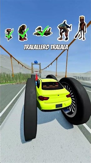 Small And Big Zombie Italian Brainrot vs Jump Challange - BeamNG.Drive #italianbrainrot