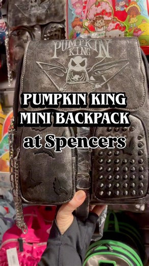 🎃🖤 The Nightmare Before Christmas Pumpkin King mini backpack at Spencers! Love this one! #shopwithme #explorepage #fypシ #nightmarebeforechristmas #JackSkellington | Motherspookywitch