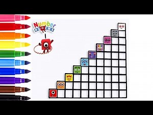 Learn Draw and colour NUMBERBLOCKS 1 TO 10 | NUMBERBLOCKS Coloring Pages
