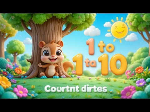 Squirrel Counting Song for Kids | Learn Numbers 1 to 10 with Cute Squirrels | Fun Educational Video