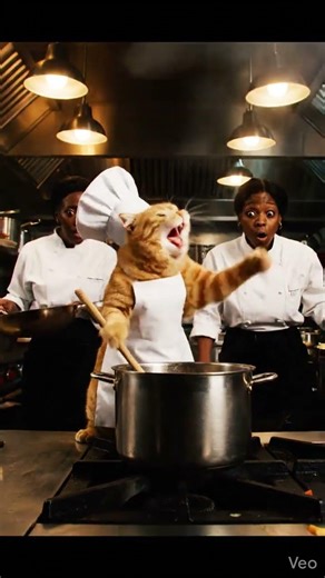 Angry Chef Cat Loses It in the Kitchen! 😾🍳 | Funny Cat Short