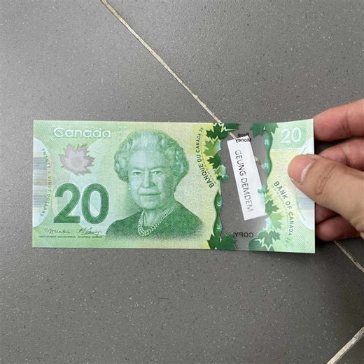 ULTRATHIN Quality Realistic Plastic Canadian Prop Money Polymer Bills Dollar Canada Notes Matte Effect NOT REAL