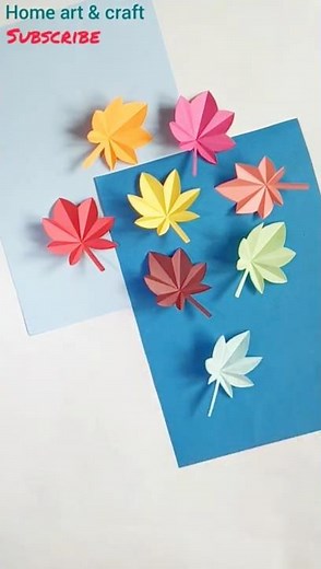 How to make easy Autumn maple Leaf with paper || DIY Origami maple leaf || #shorts
