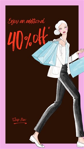 Enjoy an Additional 40% Off Sale & Outlet! *T&C's Apply. Limited Time Only | Blue Illusion