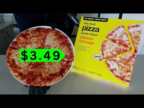 Trying the CHEAPEST Frozen PIZZA I could find (No Name Thin Crust Cheese Pizza Review)