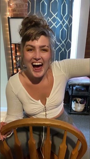 Girl blows huge bubblegum bubble, and it pops in her face!