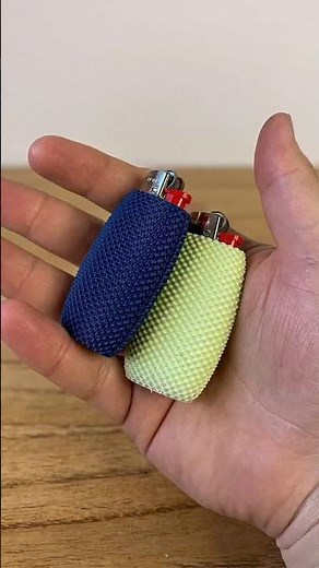 Bic Lighter Case with RippleMesh Texture - Parametric Design & 3D Printing by Lunfardo