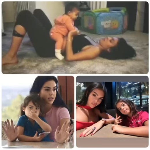 Rhea on Instagram: "Eva and Georgina and Cris jr around 😄😍❤️ _ #georginarodriguez #cristianoronaldo #cr7 #georginagio #realmadrid #juventus #halamadrid #finoallafine #manchesterunited #alnassr #alnassrfc #goat #euro2024 #eurocup #eurocopa #style"