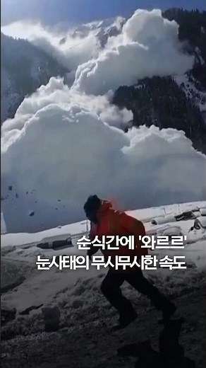순식간에 '와르르'…눈사태의 무시무시한 속도 #shorts