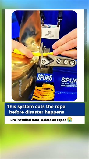 This system cuts ropes before they destroy the ship