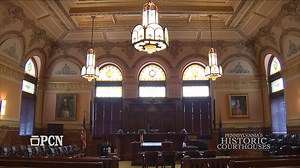 This Thursday on Pennsylvania's Historic Courthouses, the Fayette County Courthouse, in addition to its notable architecture, has other notable features such as the murals that adorn the first floor of the courthouse. The stained glass dome in courtroom one is a standout feature, as well as the skylights in the first floor corridor as well as the 4th floor. Tune in at 7 PM for more. | Pennsylvania Cable Network | Facebook