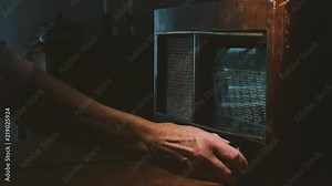 Tuning an Old Retro Antique Radio