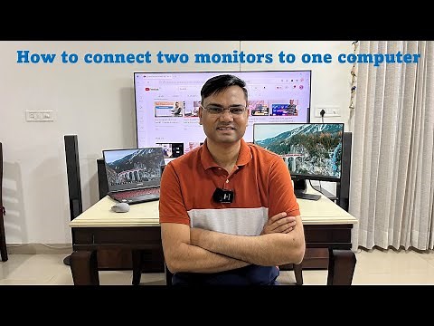 (Hindi) How to connect two monitors to one computer or laptop | How to use tv as second monitor