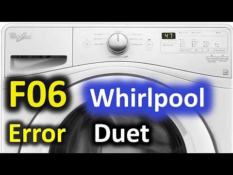 F06 Error Code SOLVED!!! Whirlpool Duet Front Load Washer Washing Machine FO6