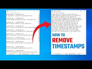 How to Remove Timestamps from Transcripts or vtt/srt files