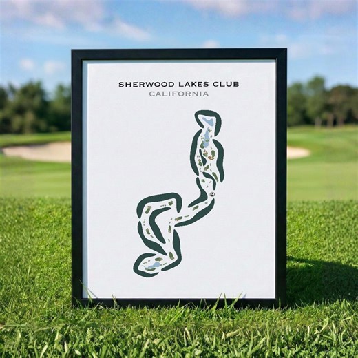 Sherwood Lakes Club, CA | Golf Course Map, Golf Map, Golfer Gift for Him, Scorecard Layout, Golfer Boyfriend Gift, Art Print Decor - Etsy Australia