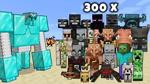 2.6K views · 132 reactions | Mutant Diamond Golem vs 300 of Every Minecraft Mobs - Minecraft Mob Battle #minecraft #gameday #viral #video | Vikcraft | Facebook