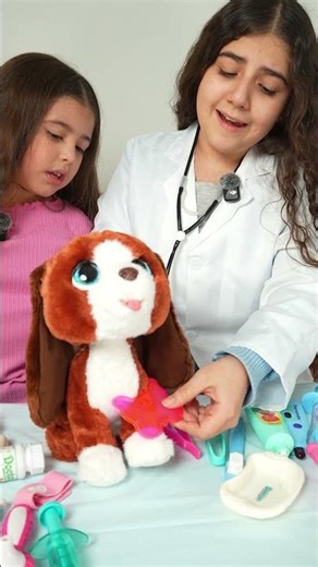 Playing Vet: Heals the Puppy 🥲 🐶 #educational #videosforkids #childsafety