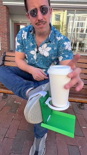 This is a true leap forward for cup holder technology. #unnecessaryinventions