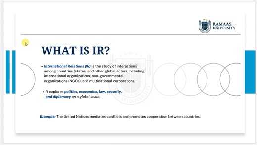 Lesson 1 International Relations Course RU