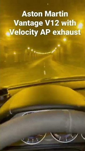 Aston Martin Vantage V12 high pitch F1 sound with Velocity Ap exhaust..