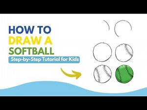 Softball Sketch Magic - Easy Step-by-Step Drawing for Kids & Beginners