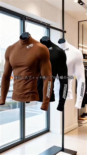 💪 高機能でストリートにも合う！😎 #メンズインナー#スポーツウェア#フィットネスウェア#ストリートファッション#ハイネックTシャツ