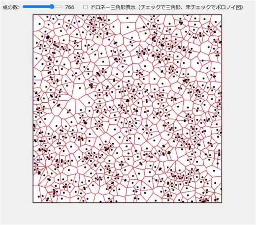 リアルタイムでVoronoiダイアグラムを描くJavaScript