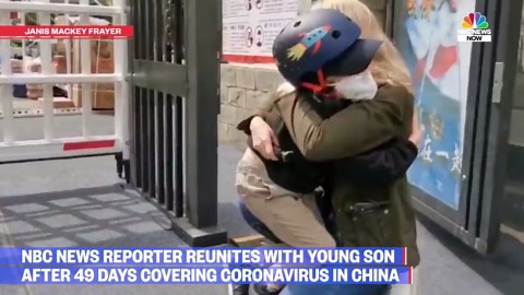 NBC News’ Janis Mackey Frayer reunites with young son after quarantining in China