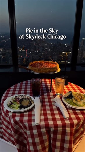 Karen Rosas | Chicago Creator & Lifestyle ✨ on Instagram: "🎃✨ Pumpkin Pie in the Sky is back at Skydeck Chicago! . Teaming up with Giordano’s & Brown Sugar Bakery for the ultimate fall dining experience — deep-dish pizza, sweet treats, and unreal views from the 99th & 103rd floors. 🍕🍰🌆 . 📅 Thursdays–Saturdays thru Thanksgiving 💸 $125/person 📍 Perfect for date night, Friendsgiving, or impressing your out-of-town besties. 📞 Call 312-875-9447 to reserve — spots go fast! . . . . #PieInTheSky