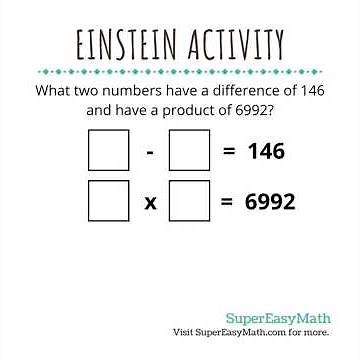 What are the two numbers? #math #einsteinactivity #mathwithtiffany #tiffany #mysterynumbers