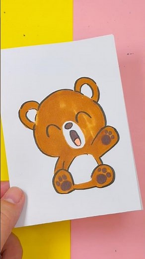 How to draw a kawaii bear step by step