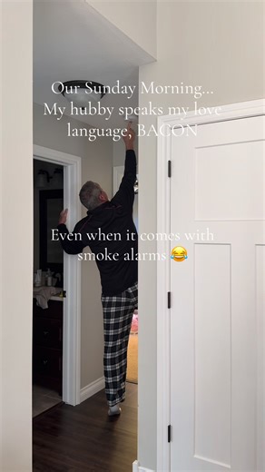 My hubby speaks my love language…bacon. Sometimes it comes with smoke alarms followed by a bacon coma. Nothing better than family time even when it involves smoke alarms 😂 | Lori Kuhn