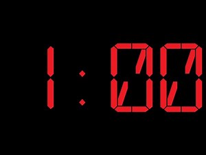 1 minute countdown timer - red LCD font