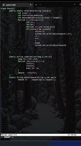 Pascal Triangle #java #triangle #pascal