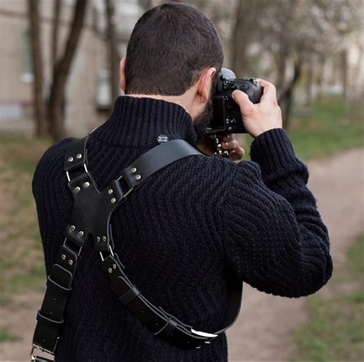 Personalized Leather Dual Camera Strap Harness: Photographer Gift - Etsy