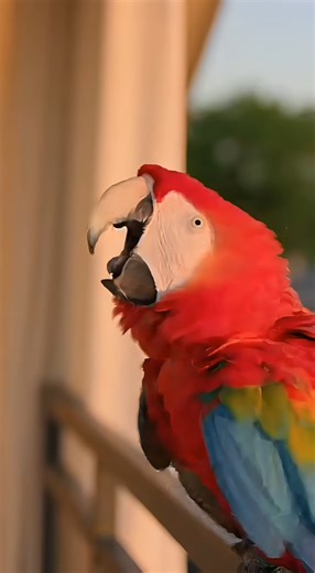 My Macaw decided to scream a full-blown emergency siren from our balcony… and the entire neighborhood panicked 😭🚨 Dogs were howling, people were looking out windows, alarms were going off — all because he wanted everyone to “EVACUATE THE SNACKS FIRST.” He caused a LEVEL 10 crisis over absolutely NOTHING… then walked back inside like a hero. This bird needs to be banned from public announcements. #macaw #funnybirds #neighborhooddrama #petchaos #birdtok #viralreels #petsdoingthings #sirens #come