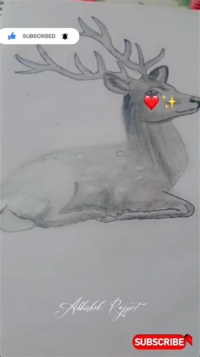 how to draw a deer/realistic sketch #trendingshorts #trending #viral #shorts #viralshorts #shortfeed