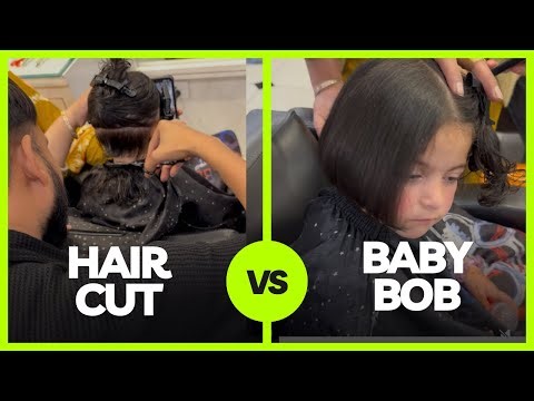 Bob hair cut/ baby girl haircut/ short hair cut 💇‍♀️