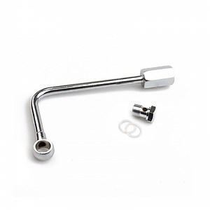 [Hot Item] 3/8 Inch Chrome Plated Fuel Line with 1/8" NPT Port for Pressure Gauge and 3/8" NPT Inlet
