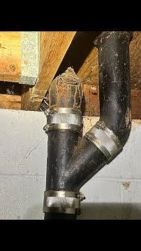 Removing Broken Cast Iron Sewer Stack Line with PVC #plumber #plumbing #diy #plumberslife