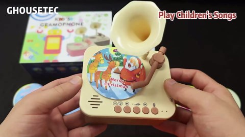 Kids Phonograph with 99 Cards, Toddler Record Player, Story & Music Player, Kids Music Player, Educational Phonograph for Boys and Girls Age 3+, Toddler Toys for Early Learning