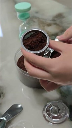 It's great saving money by refilling the stainless-steel K-cups #coffee #keurig #amzonmustbuy