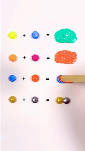 Guess the mixed colors #paintmixing #colormixing #satisfyingart #colortheory #tappingsounds
