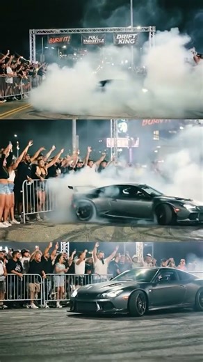 Crowd Goes Wild as Supercar Burns Rubber 🔥🚗