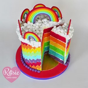 29K views · 482 reactions | Rainbow in a cake! All the colour you need! The full tutorial is on my YouTube. R x | Rosie Cake-Diva | Facebook