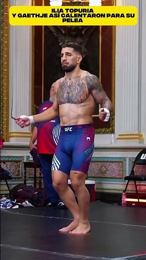 ILIA TOPURIA Y GAETHJE ASÍ CALENTARON PARA SU PELEA‼️😱#iliatopuria #madrid #barcelona #españa